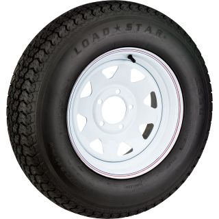 5-Hole High Speed Spoked Rim Design Trailer Tire Assembly — ST205/75D-15  15in. High Speed Trailer Tires   Wheels