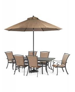 Paradise Outdoor 7 Piece Set 84 x 42 Dining Table and 6 Dining Chairs   Furniture