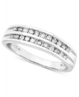 Diamond Ring, Sterling Silver Wedding Band (1/10 ct. t.w.)   Rings   Jewelry & Watches