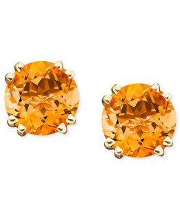 14k Gold Citrine Stud Earrings (3 1/2 ct. t.w.)   Earrings   Jewelry & Watches