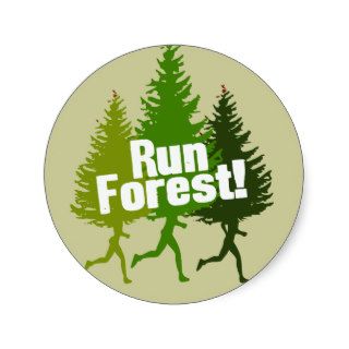 Run Forest, Protect the Earth Day Stickers