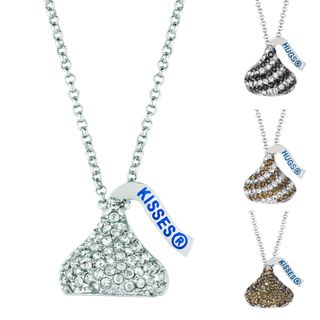 Collar de metal base, dije con diseo de Kisses de Hershey Crystal, Glass & Bead Necklaces