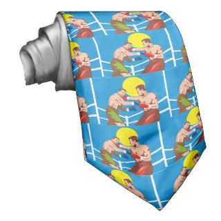 boxing boxer knockout punch neck tie