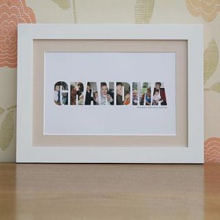 personalised framed grandma photograph print by imagine photowords & craft kits