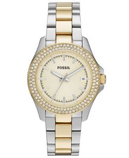 Fossil Womens Retro Traveler Two Tone Stainless Steel Bracelet Watch 36mm AM4524   First at   Watches   Jewelry & Watches