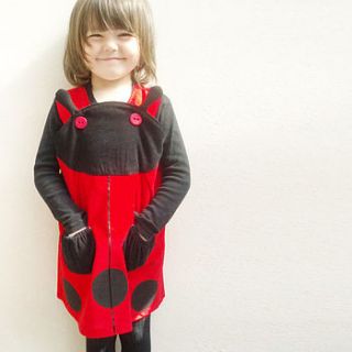 girl's ladybird character play dress by wild things funky little dresses