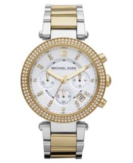 Michael Kors Womens Mini Madison Two Tone Stainless Steel Bracelet Watch 33mm MK5584   Watches   Jewelry & Watches