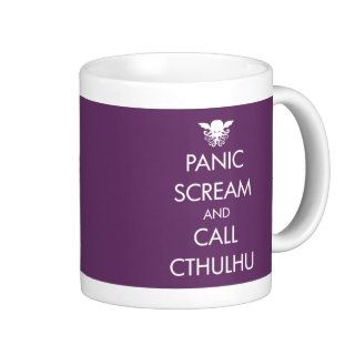 Scream Panic and Call Cthulhu Mugs