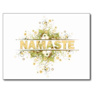 Namaste Vintage Floral Postcard