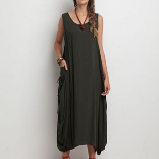 draped side dress by lale style