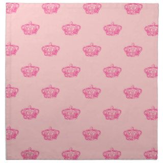 Hot Pink Crowns Cloth Napkin