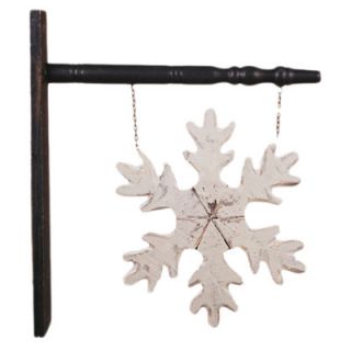 Oddity Inc. Hanging Wood Snowflake Sign