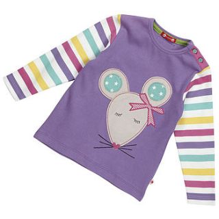 purple mouse applique top by piccalilly