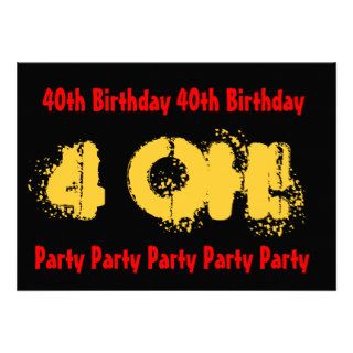40th  Birthday Party Invitation Template