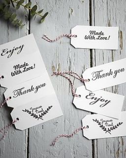 hand stamped mixed christmas gift tags by the original pop up shop