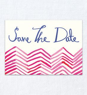 x 30 fancy chevron save the dates by hollyhock lane