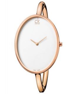 Calvin Klein Womens Swiss Selection White Leather Strap Watch 38mm K3V235L6   Watches   Jewelry & Watches
