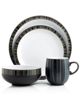 Denby Dinnerware, Jet Stripes Collection   Casual Dinnerware   Dining & Entertaining