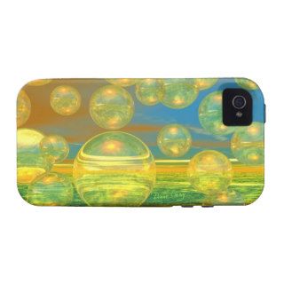 Golden Days   Yellow & Azure Tranquility Vibe iPhone 4 Cases