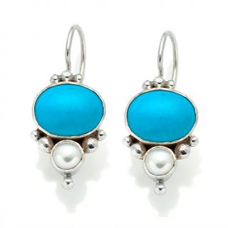 Himalayan Gems™ Turquoise and Cultured Freshwater Pearl Sterling Silver D