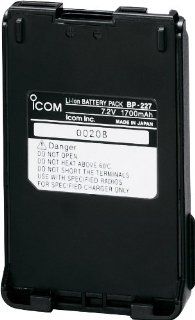 Icom IC BP 227 Lithium Ion Battery Pack for Model M 88 Handheld VHF Electronics