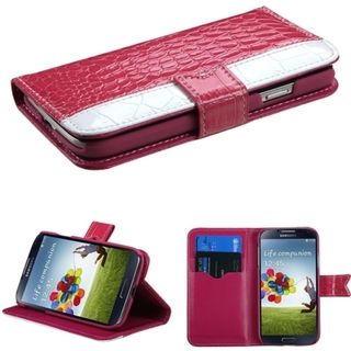 BasAcc Hot Pink/ White MyJacket Wallet Case for Samsung Galaxy S4 BasAcc Cases & Holders