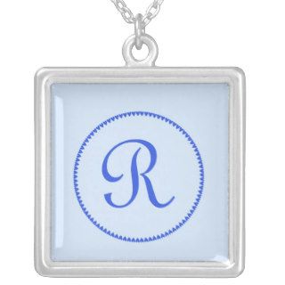 Monogram letter R necklace