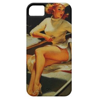 Vintage Retro Gil Elvegren Rowing Pinup girl iPhone 5 Cover