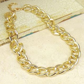 chunky gold chain necklace by lisa angel