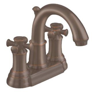 American Standard 7420.221.224 Portsmouth Centerset Lavatory Faucet with Speed Connect Drain with Cross Handles, Crescent Spout, Oil Rubbed Bronze   Touch On Bathroom Sink Faucets  