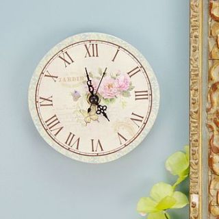 mini floral wall clock by lisa angel homeware and gifts