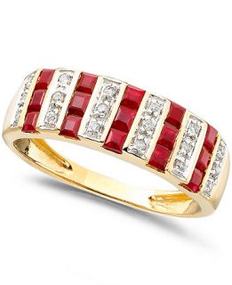 14k Gold Ruby (9/10 ct. t.w.) & Diamond (1/10 ct. t.w.) Ring   Rings   Jewelry & Watches