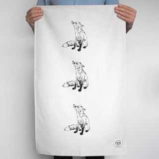 fox tea towel by whinberry & antler