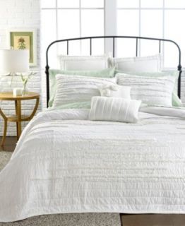 CLOSEOUT Martha Stewart Collection Damask Trace White Quilts   Quilts & Bedspreads   Bed & Bath
