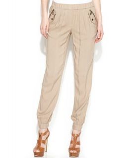 MICHAEL Michael Kors Elastic Cuff Zip Pocket Track Pants   Pants & Capris   Women