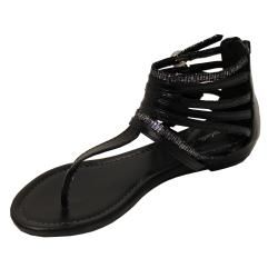 Oceanstar Women's Black Strappy Thong Sandals Oceanstar Sandals