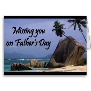 Missing you on Father's Day Tropical Card