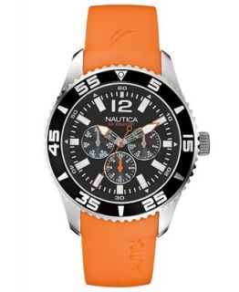Nautica Watch, Mens Orange Resin Strap 44mm N11088G   Watches   Jewelry & Watches