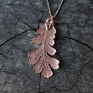 rose gold dipped oak leaf by nest