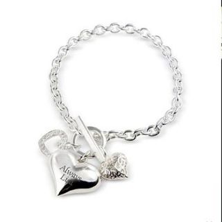 engravable heart sterling silver bracelet by lovethelinks