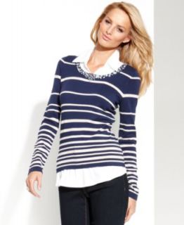 INC International Concepts Layered Look Animal Print Sweater   Sweaters   Women