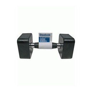 Reebok 05 55120 SQUARE RUBBERCOATED CHROME DUMBBELLS  Reebok Weights  Sports & Outdoors