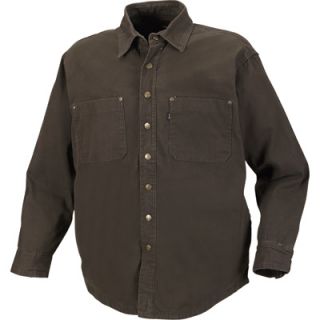 Key Flannel-Lined Shirt Jacket — Bark, XL, Model# 554.27  Jackets