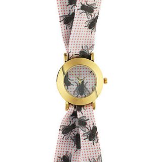 flies big fabric watch by wholesome bling