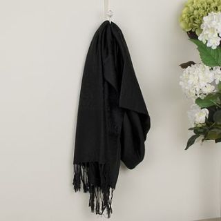 midnight black pashmina shawl by dibor