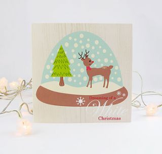 snowglobe christmas card by sarah hurley designs