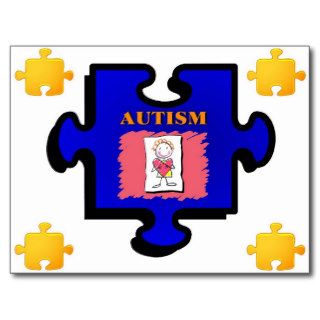 Autism Puzzle Piece Postcard