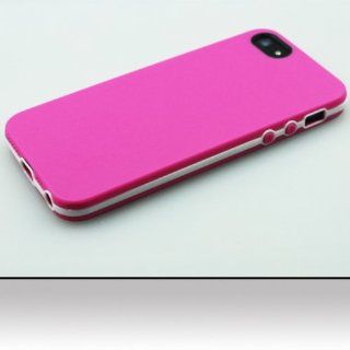 For iPhone 5 (AT&T/Verizon/Sprint/Cricket) Thin PC+TPU Bumper Cover   Hot Pink Thin PCTPU Cell Phones & Accessories