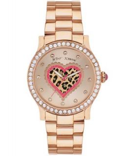 Betsey Johnson Watch, Womens Rose Gold Tone Bracelet 40mm BJ00190 57   Watches   Jewelry & Watches