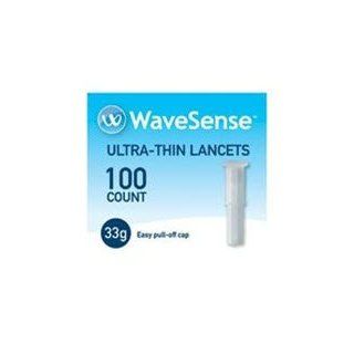 4760010 PT# 8000 01971 Lancet WaveSense 33g Ultra Thin Sterile White 100/Bx Made by Agamatrix Inc Health & Personal Care